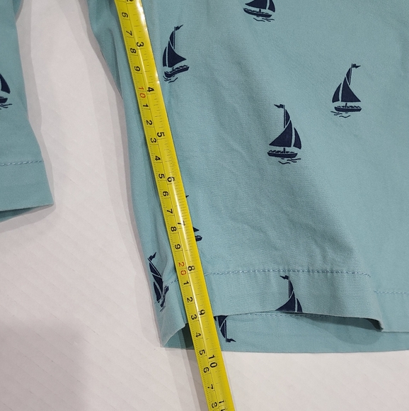 Hudson & Barrow Stretch Cotton Sailboat Print Chino Shorts Sz 34 - Picture 10 of 10